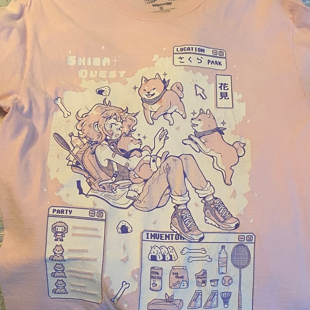 Spencer's Shiba Quest Graphic Tee - Light Pink